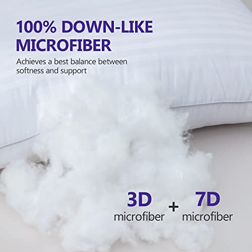 HOMELAB 2 Pack Standard Pillows for Sleeping 100 Breathable Cotton