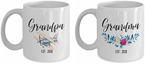 Grandma EST 2018, Grandpa EST 2018, Grandpa Mug, Grandma Mug, Grandpa Gift, Pregnancy Reveal, Gift For Grandpa, Grandpa, Coffee Mug, Baby Announcement, Grandpa Coffee Mug