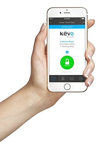 Kwikset - Kevo 99250-202 Kevo 2nd Gen Bluetooth Touch-to-Open Smart Keyless Entry Electronic Deadbolt Door Lock Featuring SmartKey Security, Satin Nickel