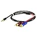 ZY HIFI Cable Professional cable 3.5mm to AV 2 RCA Audio Adapter Cable for iPod/MP3 ZY-013 1.5M