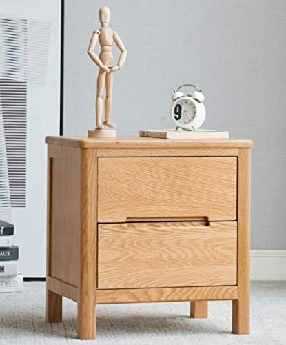 Murong Solid Oak Bedside Table Light Oak Modern Bedside Cabinet Wooden Nightstand End Lamp Table With 2 Drawers Amazon Co Uk Kitchen Home