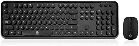 Dami Wireless Keyboard and Mouse Combo, Full size Keyboard with Round Keys