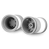 J Concepts Inc. Tribute 2.6 x 3.6 Monster Truck Wheel, Silver (2), JCO3377S
