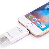 USB Flash Drive for iPhone USB Stick 32GB External Storage Memory Stick 3in1 OTG Drive Compatible to iPhone,iPad,iPod,Mac,Android and Computer