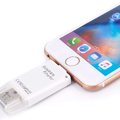 USB Flash Drive for iPhone USB Stick 32GB External Storage Memory Stick 3in1 OTG Drive Compatible to iPhone,iPad,iPod,Mac,Android and Computer