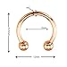 BodyJ4You Septum Rose Goldtone Horseshoe 16 Gauge Circular Barbell 2 Pieces