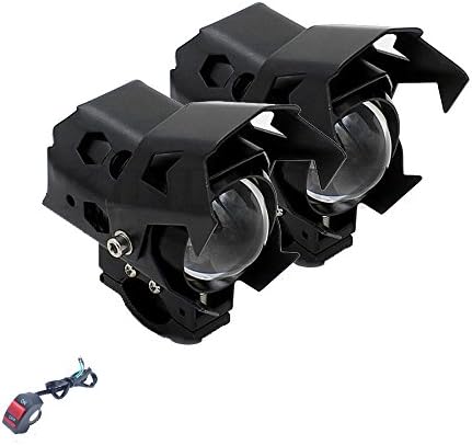 KINDAFLY 2PCS 12V Universal Motorcycle Headlight lLed 125w 3000lm U5 U7 U9 Cree Chip Led Driving Fog Spot Head Light Lamp