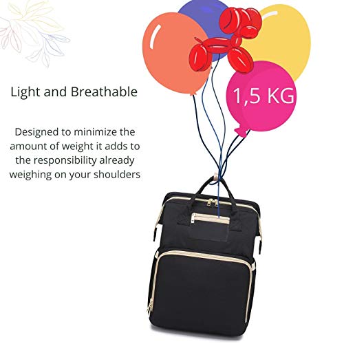 3 in 1 Diaper Bag – Multifunctional Baby Changing Station – Versatile and Practical Accessory for Parents – Lightweight and Portable Bassinet –Large Storage Capacity – Baby Travel Bag with USB Charger