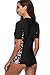 maysoul Women Short Sleeve Rash Guard Floral Swim Shirts Swimsuit Tops