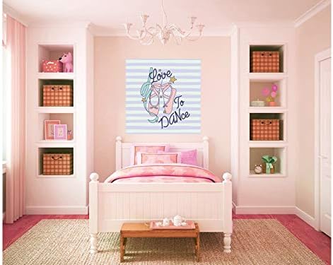 Love To Dance Ballet Pointe Shoes Removable Print Wall Words Decal Sticker Graphic