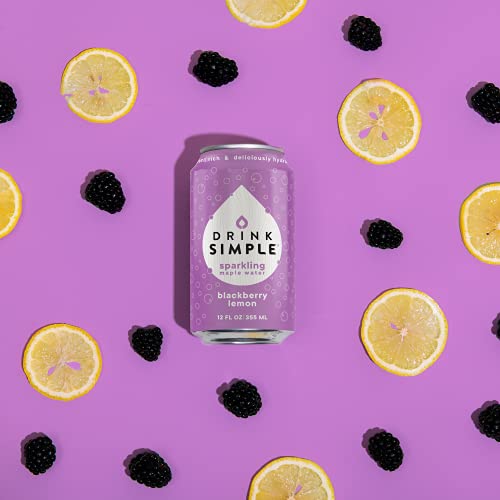 Drink Simple Sparkling Maple Water, Electrolyte Hydration Drink with
