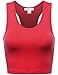 Fifth Parallel Threads FPT Womens Basic Sleeveless Racerback Crop Tank Top Red S