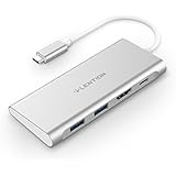 LENTION USB-C Digital AV Multiport Adapter with 4K HDMI, 2-Port USB 3.0, Type C Charging Hub for 2016 2017 MacBook Pro 13 15, MacBook 12, Dell XPS, More (Silver)