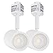 LEONLITE 8.5W (50W Eqv.) Integrated CRI90+ LED White Track Light Head, Dimmable 38° Spotlight Track Light, 550lm Energy Star & ETL Listed, for Wall Art Exhibition Lighting, 2700K Soft White, Pack of 2