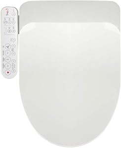 Korea-Made Trevi Bidet Toilet Seat, Fits Elongated White Seat, Warm Air Dryer, Rear Wash Front Wash, Stainless Steel Nozzle, Strong Wash, Nozzle Oscillation and Pulse [3600]
