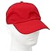 Falari Classic Baseball Cap Dad Hat 100% Cotton Soft Adjustable Size Red