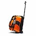 Pyramid Path Deluxe Double Roller with Oversized Accessory Pocket Bowling Bag (Black/Orange)