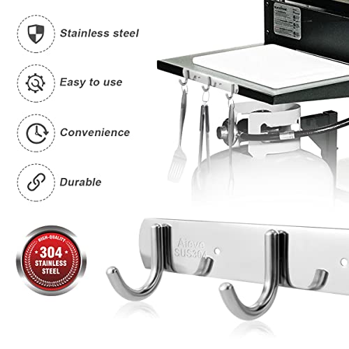 AIEVE Grill Hooks for Utensils, 2 Pack Heavy Duty Grill Utensil Holder