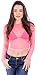 Made in USA - Mesh Crop Top Women Long Sleeve Sheer See Through Shirt