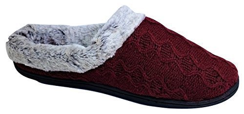 Dearfoams women s knit clog memory foam slipper (large/…