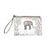 Rantanto Cute Classic Exquisite Canvas Cash Coin Purse, Make Up Bag, Cellphone bag With Handle (BG0001 Flower Elephant)