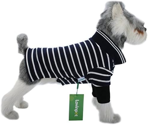 LovinPet black dog shirt Cotton Button Up and Down Shirts Summer Sun Protection Dog Clothes