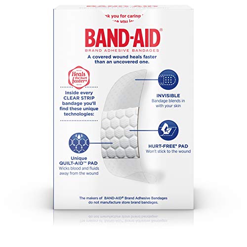 Band-Aid Brand Clear Strips Bandages, Assorted Sizes for discreet First Aid, Assorted Sizes, 45 ct - //coolthings.us