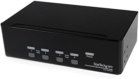 Startech Com 4ポート デュアルdviモニター対応usb接続kvmスイッチ Pcパソコンcpu切替器 Sv431dd2dua 販売 オーディオ対応 Usbハブ搭載