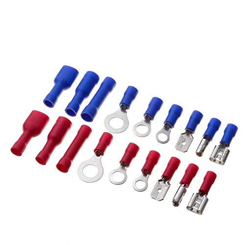 AHUIM 360Pcs Portable Assorted Insulated Electrical Wire Terminals Kit 18 Crimp Connectors Set Accessories with Storage Box