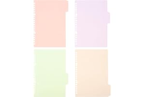 OHPHCALL Binder Dividers with Tabs 4 Pack Waterproof Poly Pocket Folders Multi Subject Organizer for School Office Notebook 8