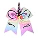 DEEKA Large Unicorn Cheer Hair Bows 8 Pack 7