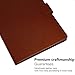 Tranesca Premium Leather Case for Apple iPad Pro 9.7 with Apple Pencil Holder 2016 Version (Not for iPad Air or iPad Mini),Topaz Brown