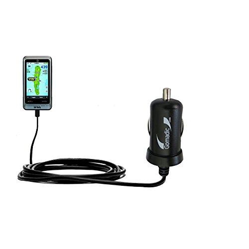 Gomadic Intelligent Compact Car / Auto DC Charger suitable for the Golf Buddy PT4 - 2A / 10W power at half the size. Uses Gomadic TipExchange Technology