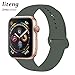 LITENG Sport Band Compatible with Watch Band 40mm 44mm 38mm 42mm Soft Silicone Replacement Sport Strap Compatible with 2019 Watch Series 5 2018 Watch Series 4/3/2/1 (Gery Olive Green, 42/44mm-ML)