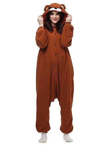 Belle House Brown Bear Pajamas Animal Costume Onesie Adults Sleepsuit Kigurumi Cosplay AC062
