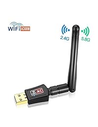 philonext WiFi Dongle 600 Mbps, ac600mbps doble banda de 2,4 g 150 Mbps 5G 433 Mbps Wireless USB WiFi adaptador para Windows XP 7 8 10, Mac OS X 10.6 10.12