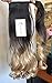 Wavy Wrap around Ponytail Brown Blonde Ombre Hair Extensions 20 inches Long Hairpiece for Women Girl Gift (20 Inch (Pack of 1), Wavy- Dark brown/sandy blonde)