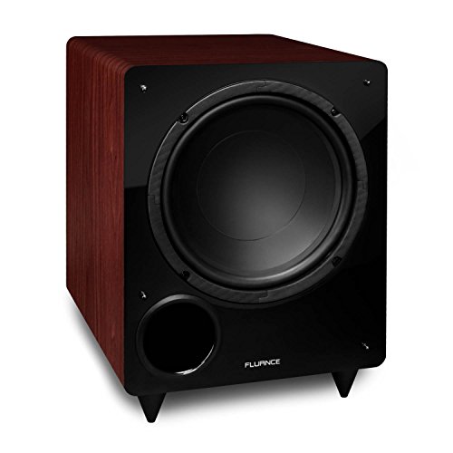 Fluance DB10MA 10-inch Low Frequency Powered Subwoofer for Home Theater (Mahogany)