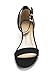 DREAM PAIRS Women's Ingrid Black Suede Ankle Strap Low Wedge Sandals Size 8.5 M US