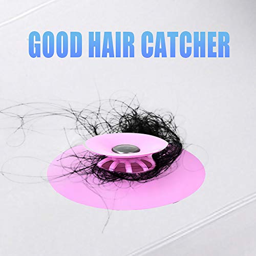 Drain Cover Silicone Hair Catcher Trap Bathtub Drain 2 in 1 Sink Drain Stoppers and Strainers for Kitchen Bathtub and Shower Floor, 6 Pack