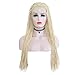 Rongduoyi Micro Braided Lace Front Wig Long Blonde Braided Synthetic Heat Resistant Fiber Wigs with Baby Hair For Women(24 Inch)