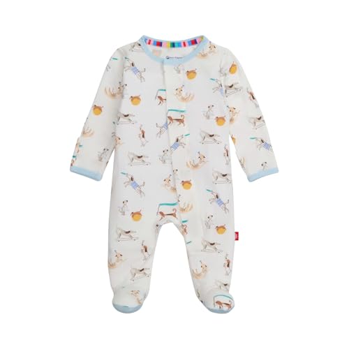 Magnetic Me Boys Modal Magnetic Baby Footie Pajamas | Silky Soft Modal Fabric | Baby Sleepers Available in Sizes PRE - 24M