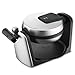 Gourmia FBA Belgian Waffle Maker-Brushed Stainless Steel, Extra Deep, Fast & Easy 180 Degree Flipping, Adjustable Temp, Silver Base