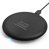 Fast Wireless Charger Station, Tiamat Wireless Charging Pad, Ultra Slim Charge, 7.5W Compatible iPhone X, iPhone 8/8 Plus,10W Samsung Galaxy S8/S8 Plus, S7/S7 Edge, Note 8 - Black