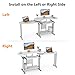 LITTLE TREE L-Shaped Computer Desk, Rotating Corner Desk & Modern Office Study Workstation, for Home Office or Living Room (White)