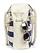 Malirona Large Beach Travel Tote Bag Canvas Shoulder Bag with Cotton Rope Handle (Blue Stripes)