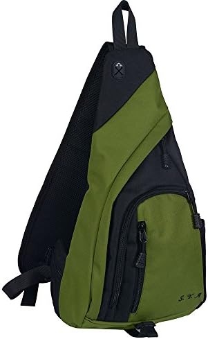 Sling Crossbody Backpacks Chest Shoulder Bags Multi-Use Daypacks Outdoor Travel Hiking Biking Fitness Bags with a Regular Disposal Plastic Water Bottle Pouch