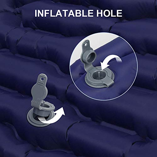 V VONTOX Camping Sleeping Pad - Mat, (Large) Ultra Light Inflatable Sleeping Mat, Suitable for Camping, Backpacking, Hiking, Outing,Mountaineering,Best Self-Help Mat, Inflatable and Compact