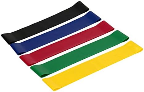 NOMENI Yoga belt Home Gym Fitness Resistance Loop Exercise Bands Yoga pull with fitness strap,Set of 5