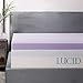 LUCID 3 Inch Lavender Infused Memory Foam Mattress Topper - Ventilated Design - Queen Size